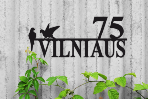 Namo užrašas MODERNUS paukščiai