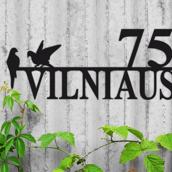 Namo užrašas MODERNUS paukščiai